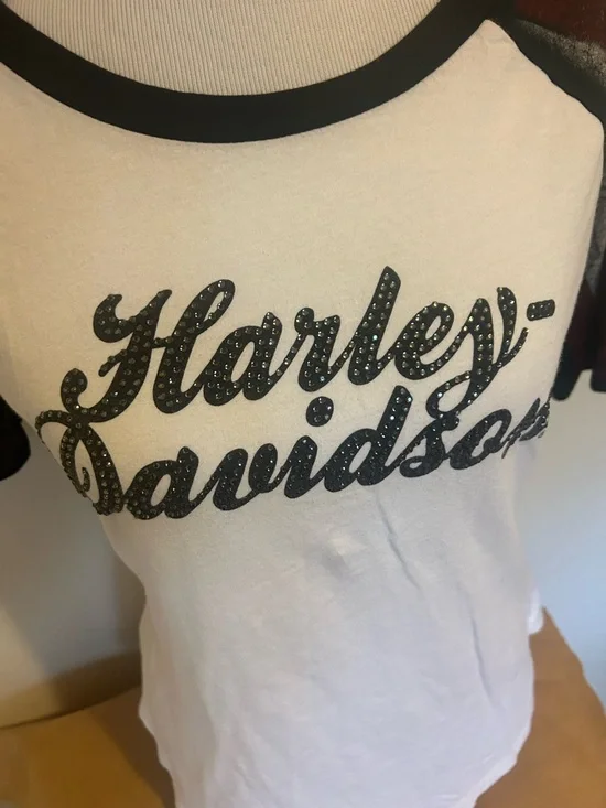 Harley-Davidson Sparkling Stars & Stripes SS Raglan T-Shirt Estimated Medium - Picture 2 of 5